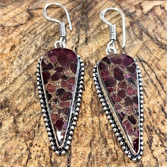 Ruby in Copper Earrings 2” - Picture 9 of 11